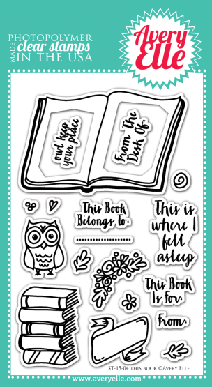 Avery Elle "This Book" stamp set